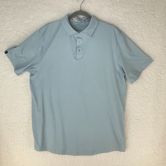 Swannies Men's Solid Blue Short Sleeve Athletic Golf Stretch Casual Polo Size XL - Picture 1 of 12